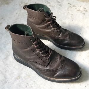 Clark’s Collection Brogue Brown Lace Up Boots 10